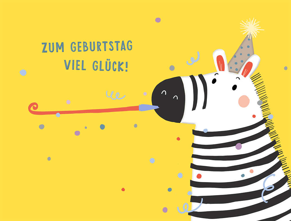 LETTERART Doppelkarte "Zum Geburtstag viel Glück!"