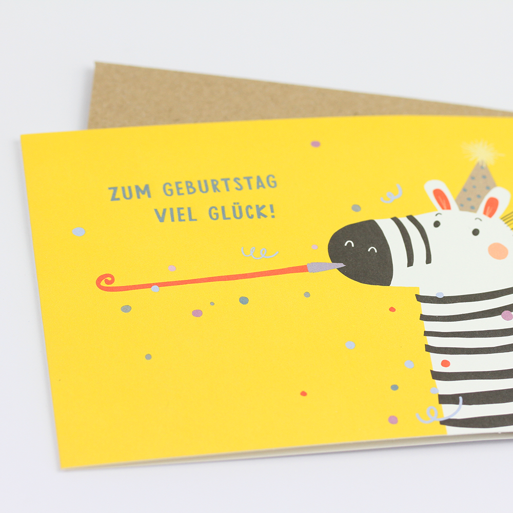 LETTERART Doppelkarte "Zum Geburtstag viel Glück!"