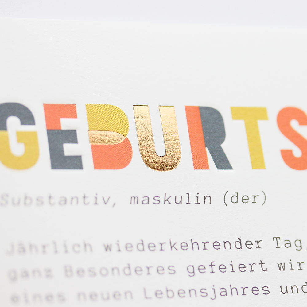 LETTERART Doppelkarte "Geburtstag"