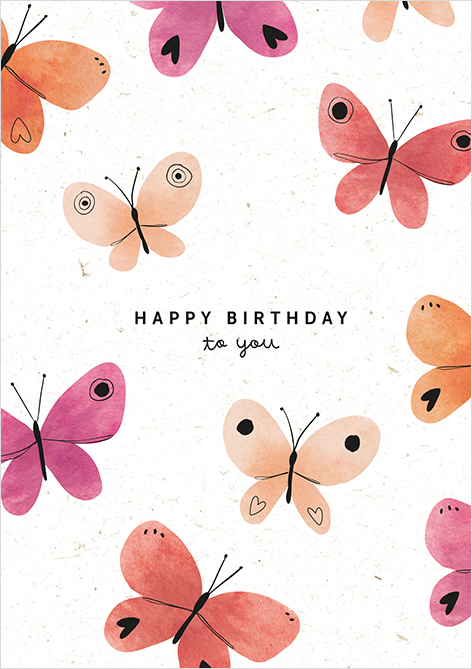 botanic CARDS Doppelkarte "Happy Birthday to you"