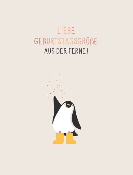LETTERART Doppelkarte "Liebe Geburtstagsgrüße aus der Ferne!"