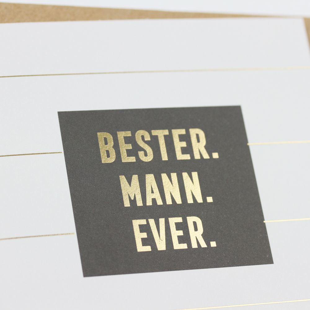 QuadrART Doppelkarte "Bester. Mann. Ever."