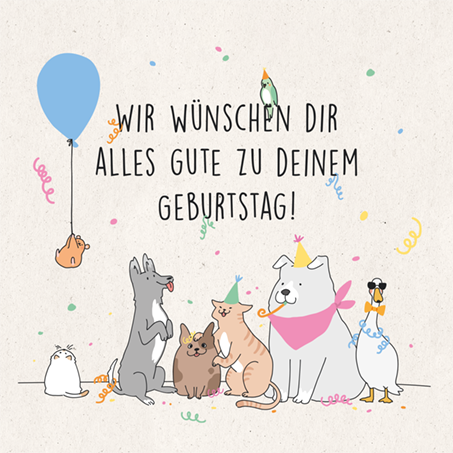 QuadrART Doppelkarte "Wir wünschen dir alles gute zu deinem Geburtstag"