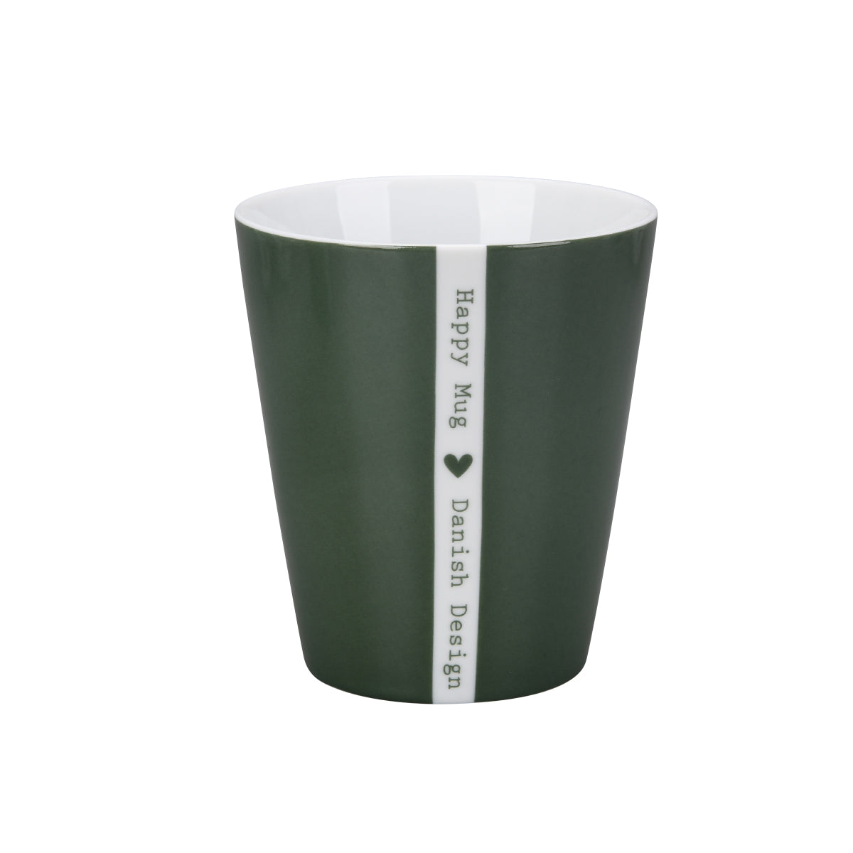 Porzellanbecher mit Herz Design in grün