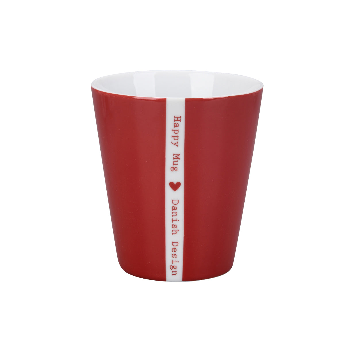 Porzellanbecher mit Herz Design in rot