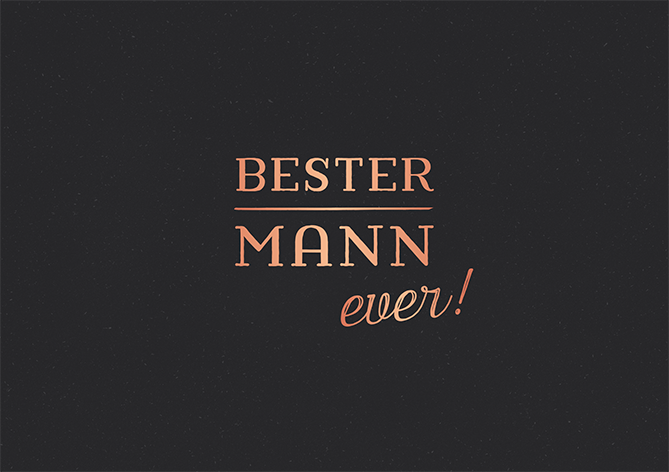 VINTAGEART Doppelkarte "Bester Mann ever!"