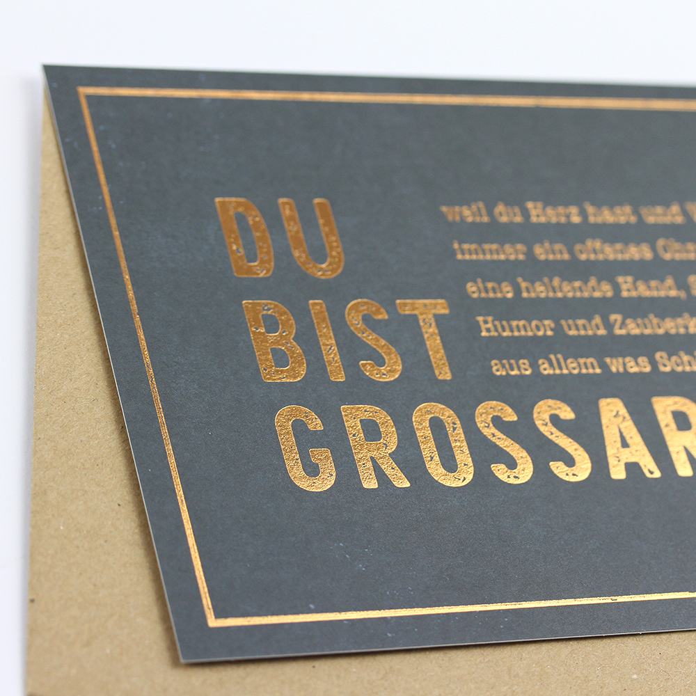 VINTAGEART Doppelkarte "Du bist..."
