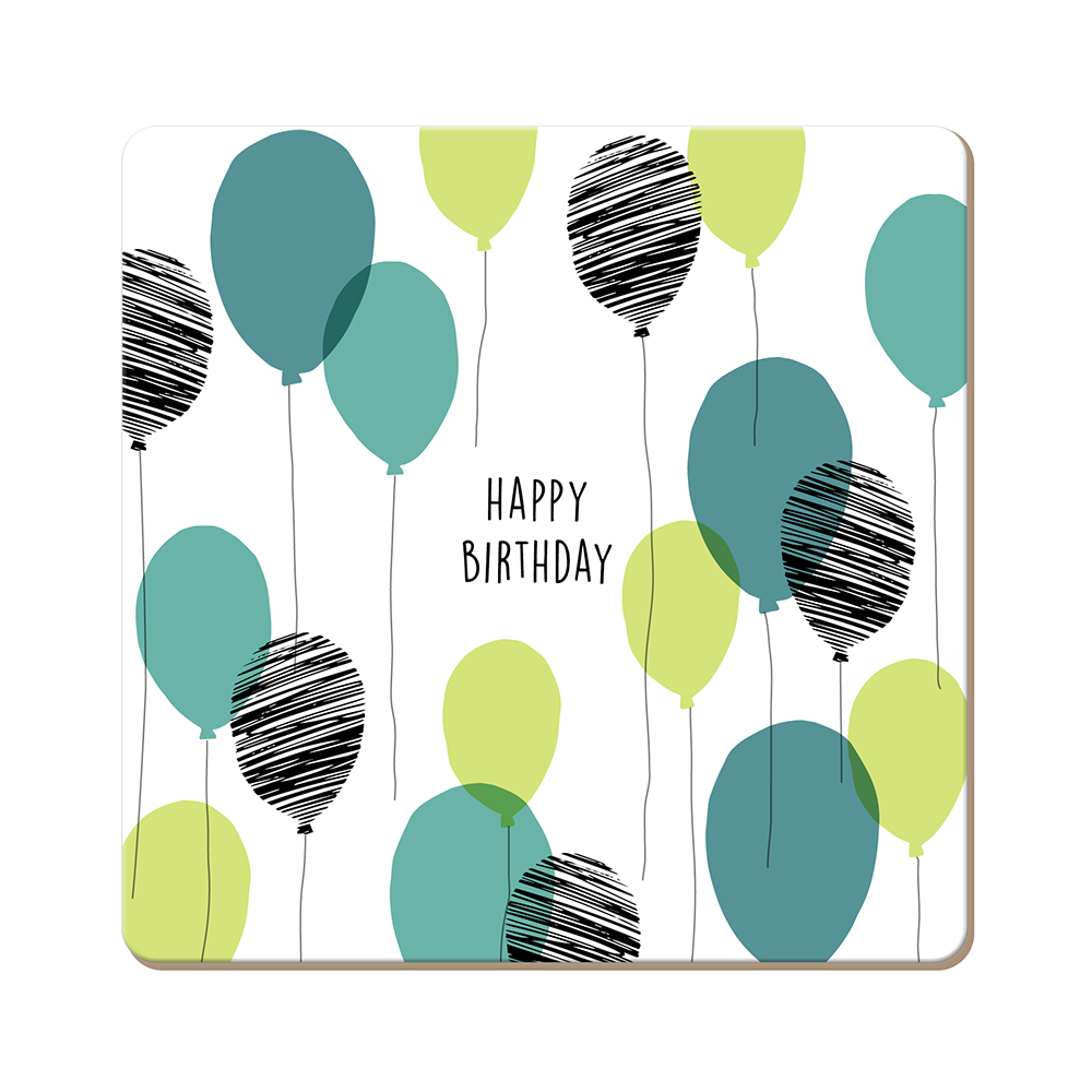 Korkuntersetzer "Happy Birthday"